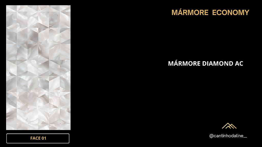 PLACA EFEITO MÁRMORE DIAMOND ECONOMY BRILHO