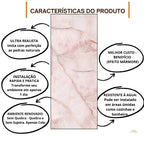 PLACA EFEITO MÁRMORE ONIX LE JOLIE ROSA BRILHO