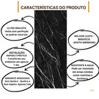 PLACA EFEITO MÁRMORE NERO MARQUINA ACETINADO