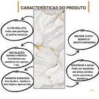 PLACA EFEITO MÁRMORE WHITE ACETINADO