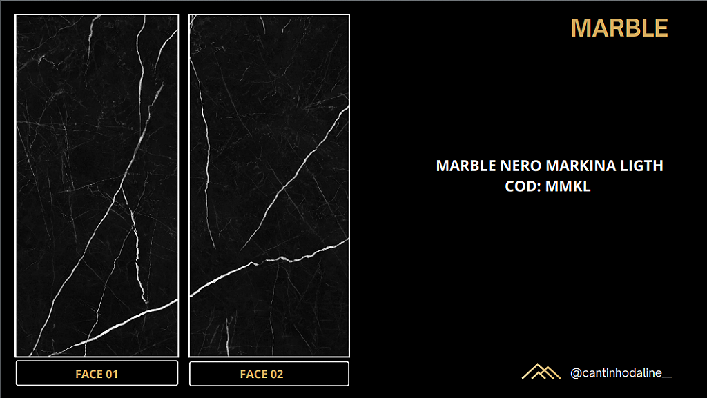 PLACA EFEITO MÁRMORE NERO MARQUINA LIGTH ACETINADO