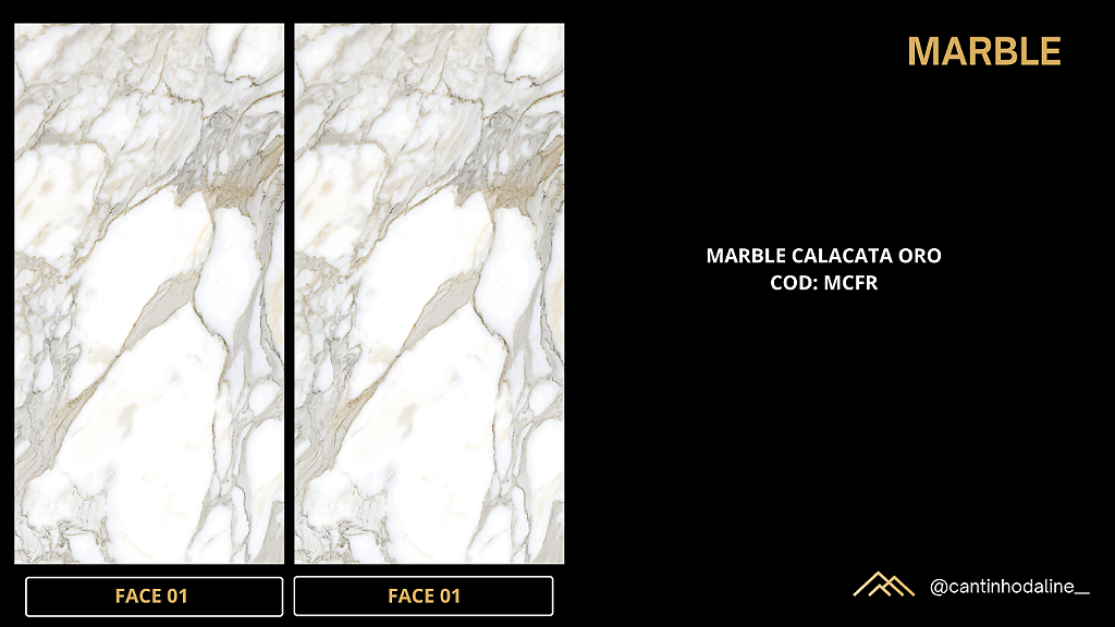 PLACA EFEITO MÁRMORE FLEXÍVEL CALACATA ORO BRILHO